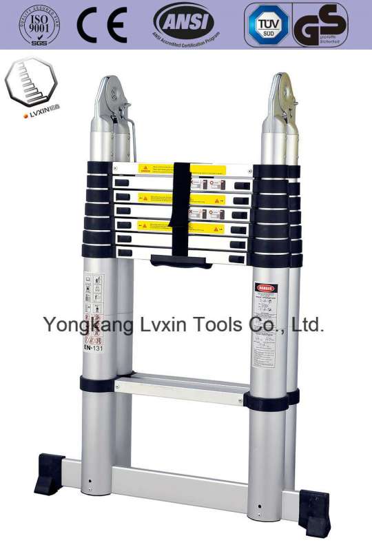 New En131 Standard Aluminum/Aluminium Telescopic Ladder